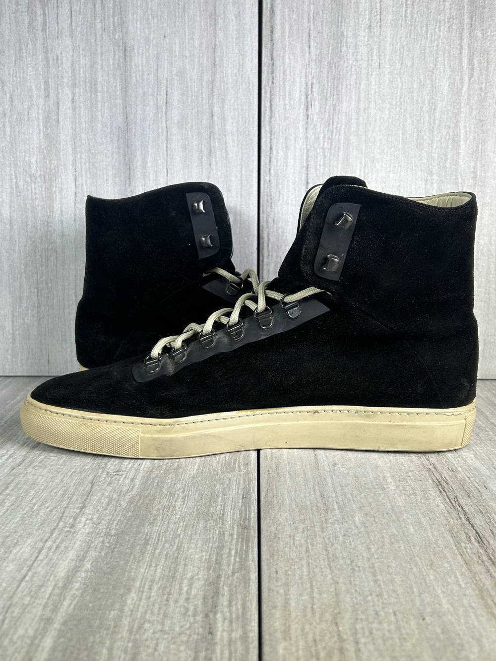 Rem’S Made In Italy Black Suede Leather Sneaker Casual Shoe Mens Size 12 Eur 46 - Picture 3 of 11